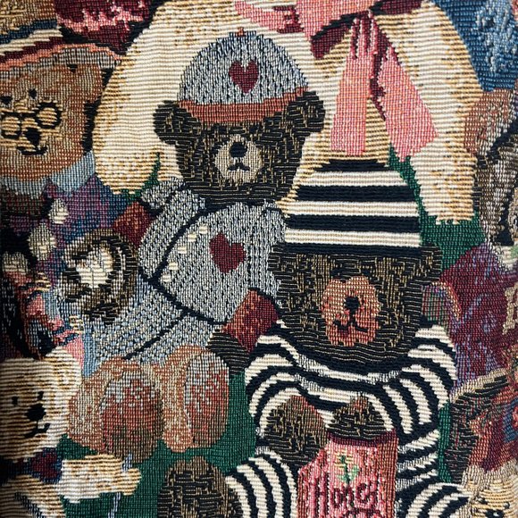 Vintage teddy bear vest jaquard waistcoat - Picture 4 of 14